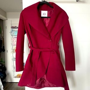 Jack dark red pea coat